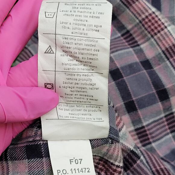 CARHARTT Western Plaid Button Shirt Womens Large 21x25 Yoke - Picture 9 of 13